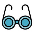 Glasses surgery icon vector flat