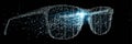Glasses Transforming Into a Stream of Binary Code Representing AI Perception in a Digital World Royalty Free Stock Photo