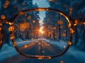 Through the Glasses, Two Realities Royalty Free Stock Photo