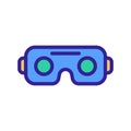 Glasses are a virtual vector icon. Isolated contour symbol illustration