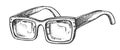 Glasses Vision Correction Accessory Retro Vector