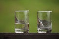 Glasses and water Royalty Free Stock Photo