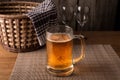 Glasses of wine and a mug of beer Royalty Free Stock Photo