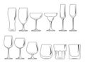 Glasses and wineglasses set