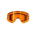 Glasses for winter sports isolated on white background. Orange glasses for skiing and snowboarding. Royalty Free Stock Photo