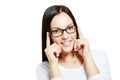 Glasses woman happy Royalty Free Stock Photo