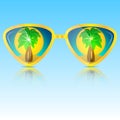 Glasses of yellow Royalty Free Stock Photo