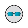 Glassess icon vector flat design