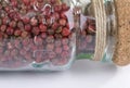 Glassful of red peppercorns Royalty Free Stock Photo