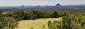 Glasshouse Mountain panorama Royalty Free Stock Photo