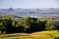 Glasshouse Mountains from Maleny Royalty Free Stock Photo