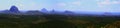 Glasshouse Mountains Panorama Queensland Royalty Free Stock Photo