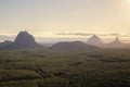 Glasshouse Mountains in Queensland, Australia Royalty Free Stock Photo