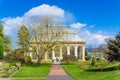 Glasshouse at the Royal Botanical Gardens in public park Edinbu