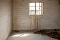 Derelict interior of abandoned building