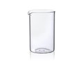 Glassware for brewing tea on white with reflection