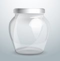 Glassware for dairy products. Packaging design with a place for an inscription. Vector object. Vector illustrations