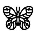 glasswing butterfly spring line icon vector illustration