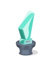 Glassy award trophy isolated symbol