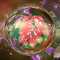 Glassy ball wall paper Royalty Free Stock Photo