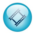 Glassy Blue Film Strip Icon