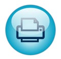 Glassy Blue Printer Icon