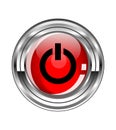 Glassy button with start symbol Royalty Free Stock Photo