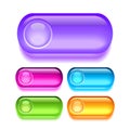 Glassy buttons collection Royalty Free Stock Photo
