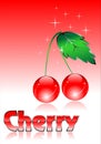 Glassy cherry vector