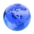 Glassy globe.Europe