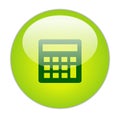 Glassy Green Calculator Icon