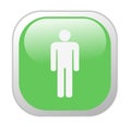 Glassy Green Gents Icon