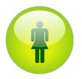 Glassy Green Ladies Icon Royalty Free Stock Photo