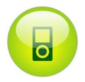 Glassy Green Music Player Icon