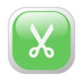 Glassy Green Square Cut Icon