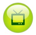 Glassy Green Television Icon