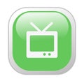 Glassy Green Television Icon