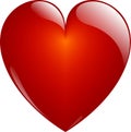 Glassy Heart. Royalty Free Stock Photo