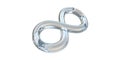 Glassy infinity loop symbol isolated on transparent background
