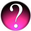 Question mark glass button Royalty Free Stock Photo