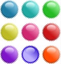 Glassy shining 3d sphere icon set