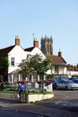 Glastonbury information centre and church tower.