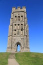 Close Up Of St Michael\'s Tower, Glastonbury Tor, Somerset, England Royalty Free Stock Photo