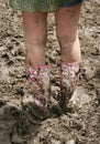 Glastonbury wellies Royalty Free Stock Photo