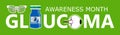 Glaucoma Awareness Month is celebrated in USA in January. Lenticular opacity diagnosis. Eyesight check up slogan. Ophthalmologist