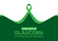 Glaucoma awareness month concept poster