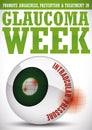 Glaucoma Week Design with Representation of this Sickness in Eyeball, Vector Illustration