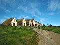 Glaumber open air folk museum tradicional icelandic houses with Royalty Free Stock Photo