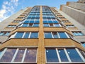Glazed balconies of new modern high-rise building Royalty Free Stock Photo