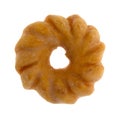 Glazed cruller on a white background Royalty Free Stock Photo